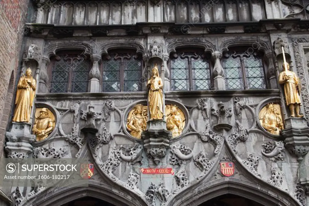 Belgium,Brugge,Facade of the Holy Blood Church