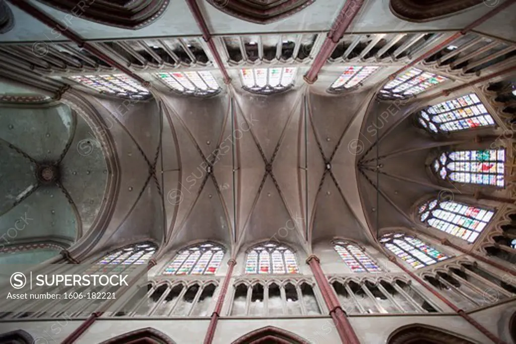 Belgium,Brugge,St.Saviours Cathedral,Gothic Ceiling