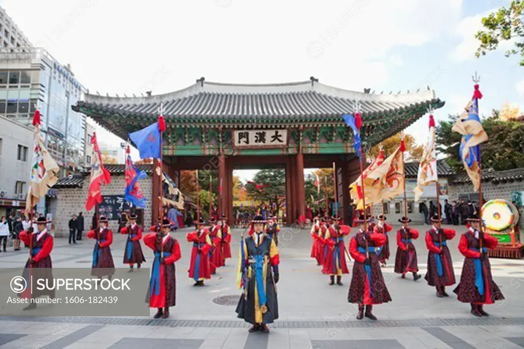 Korea,Seoul,Deoksugung Palace,Changing of the Guard Ceremony
