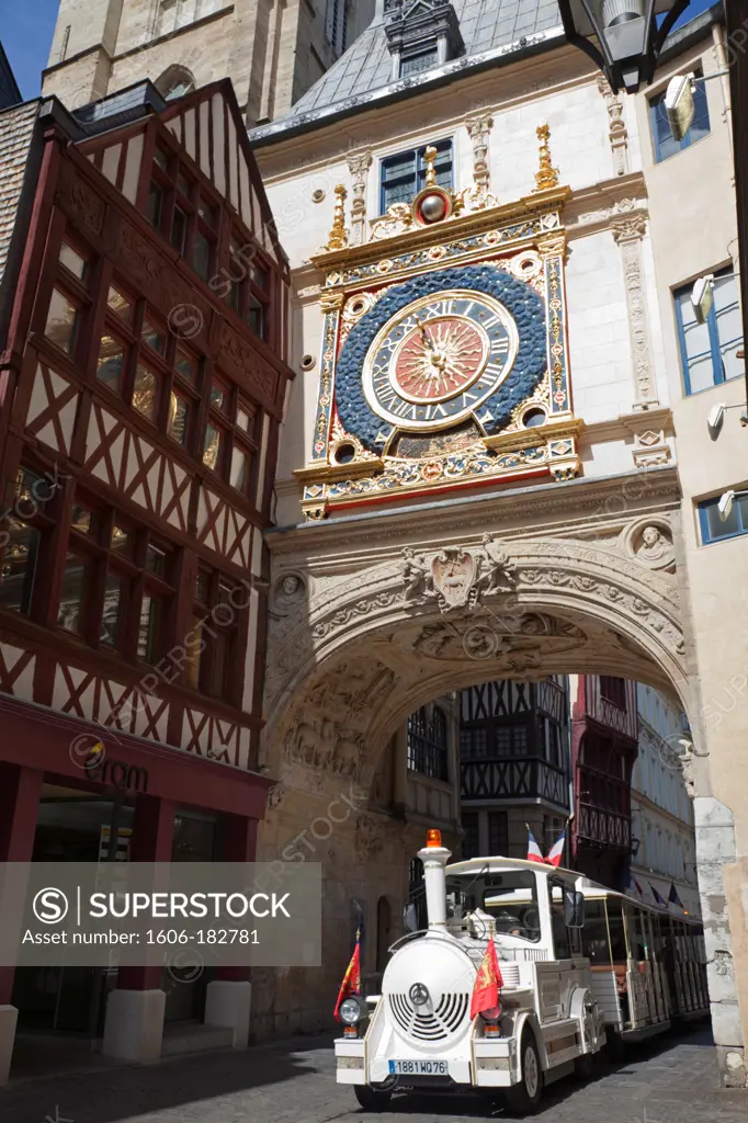 France,Normandy,Rouen,The Gros Horloge aka The Great Clock