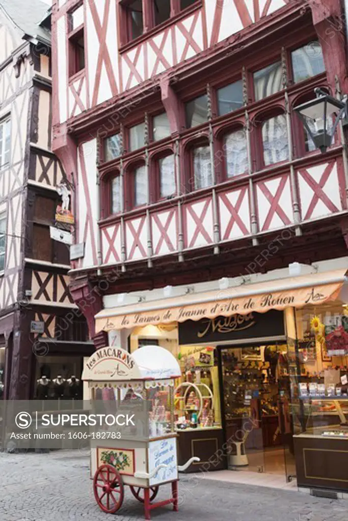 France,Normandy,Rouen,Typical Shop Facades