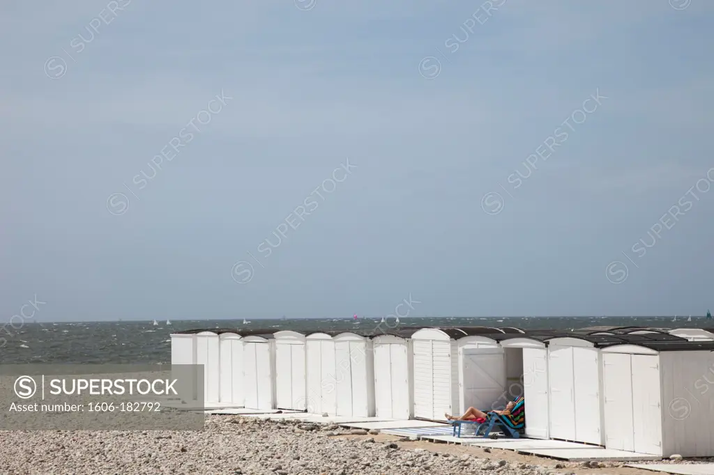 France,Normandy,Le Havre,Beach Huts