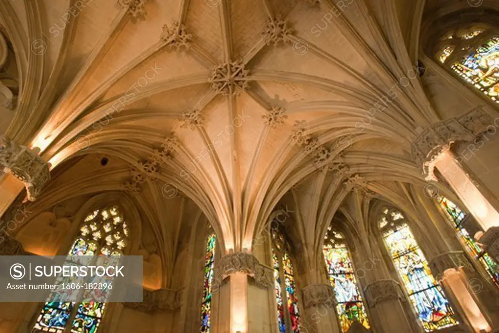 France,Loire Valley,Amboise,Amboise Castle,St.Hubert Chapel,Gothic Interior
