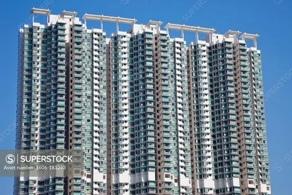 China,Hong Kong,Typical Hi-rise Residential Apartment Buildings