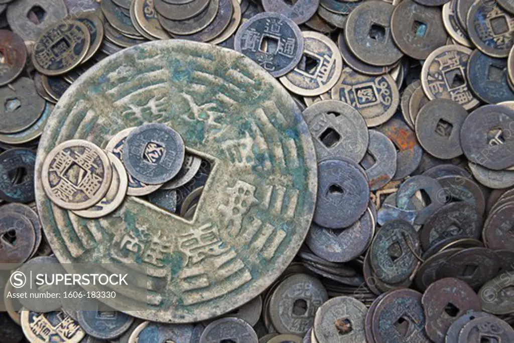 China,Hong Kong,Hollywood Road,Cat Street,Antique Coins