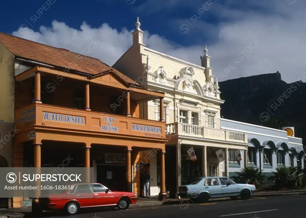 South Africa, Cape Town, street scene, typical architecture,