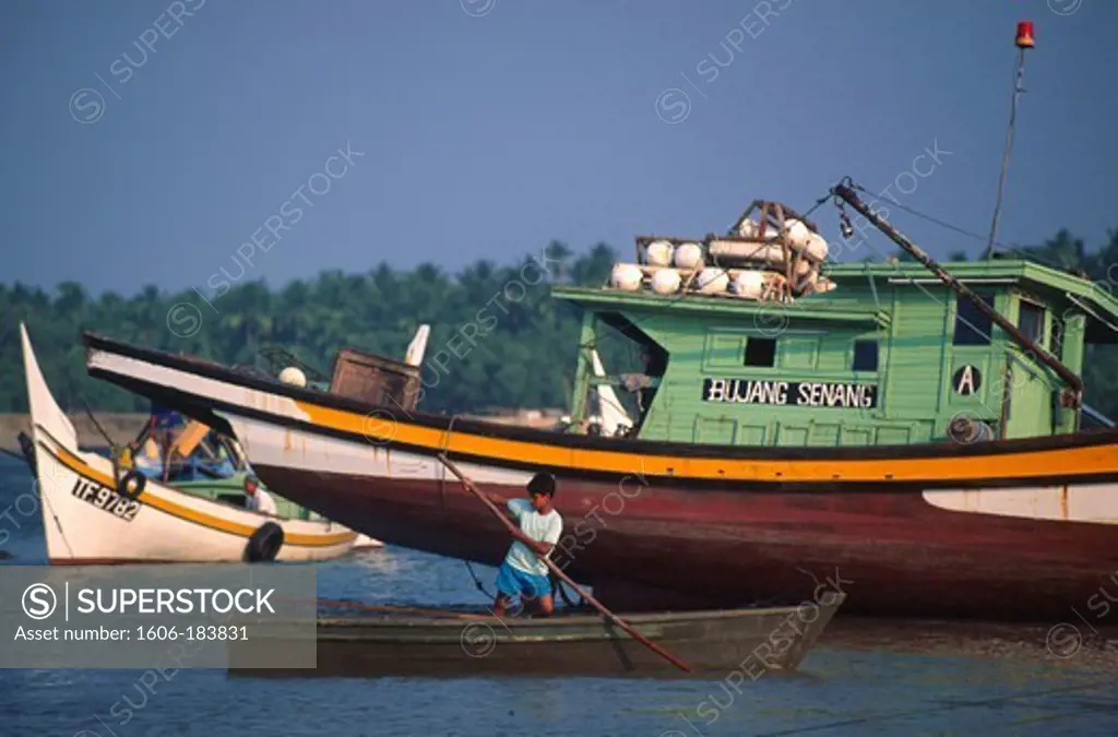 Malaysia, Terengganu, Marang, fishing boats,