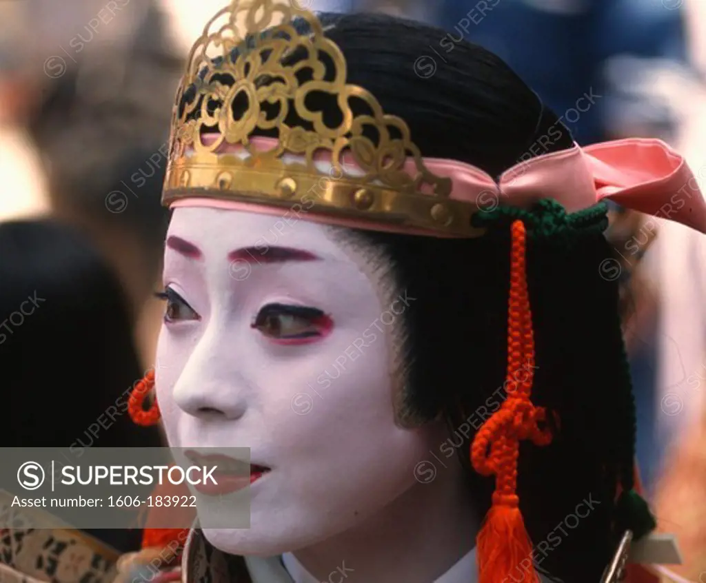Japan, Kansai, Kyoto, Jidai Matsuri, festival, woman in historical costume,