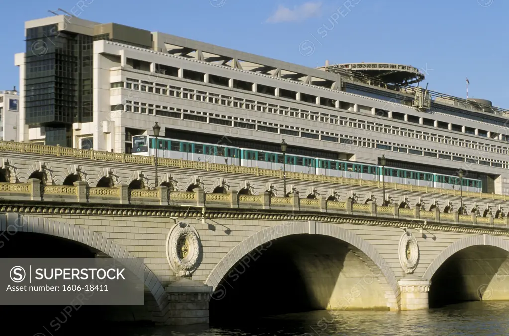 France, Paris, Bercy bridge over Seine river, the Treasury