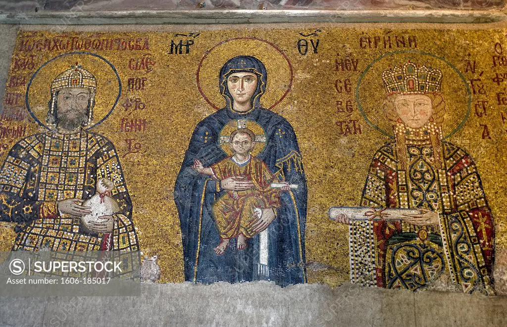 St. Sophia Hagia, Istanbul, Turkey. A mosaic of Jesus the Christ at St. Sophia Hagia, in Istanbul