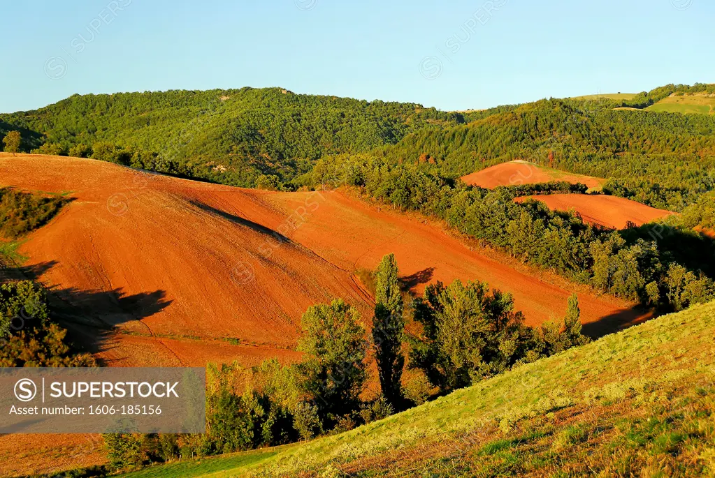 Landscape of Aveyron region, France