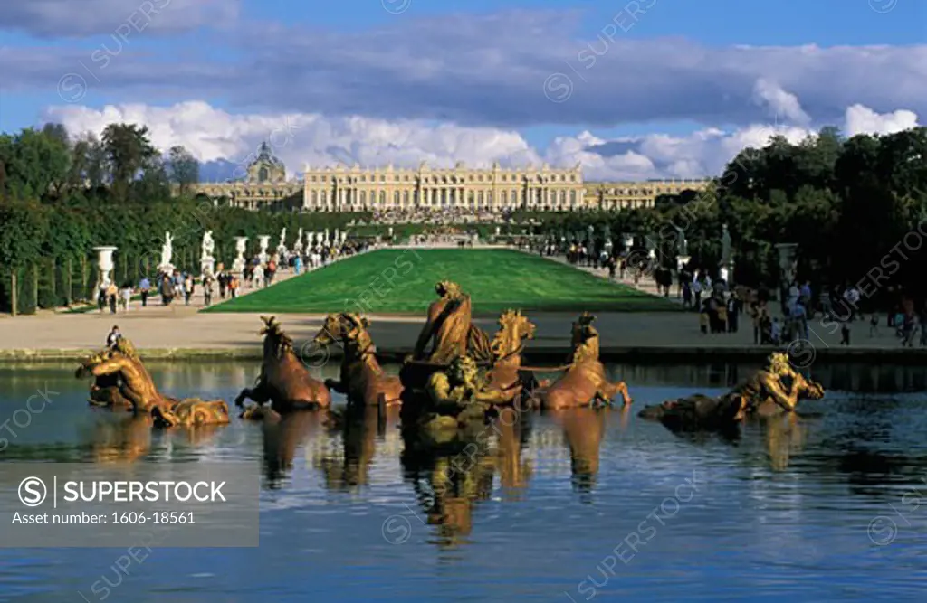 France, region of Paris, Yvelines, Versailles castle, Apollo's fountain