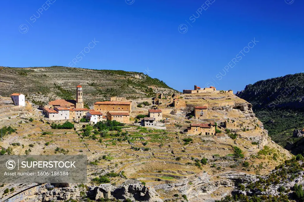 Spain  Aragon  , Teruel Province Maestrazgo Region, Cañada de Benatanduz Village
