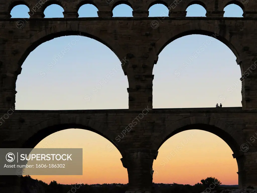 The Pont Du Gard aqueduct in France