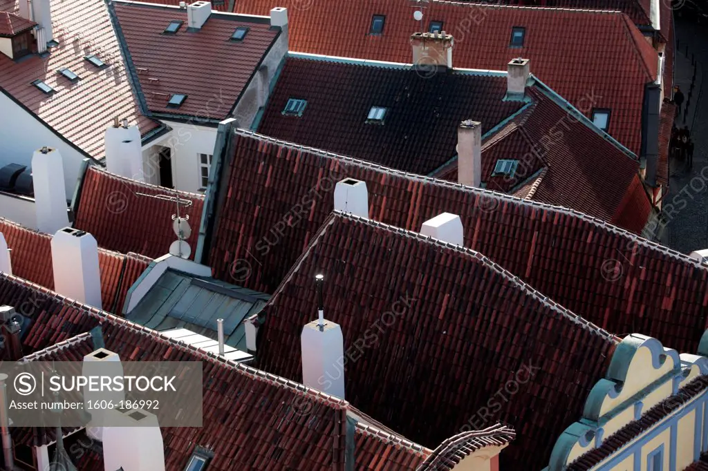 Prague old town rooftops Praha. Czech Republic.