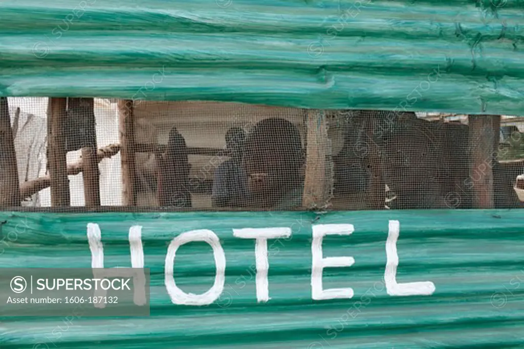 Hotel (actually a café) in Kayole slum Nairobi. Kenya.