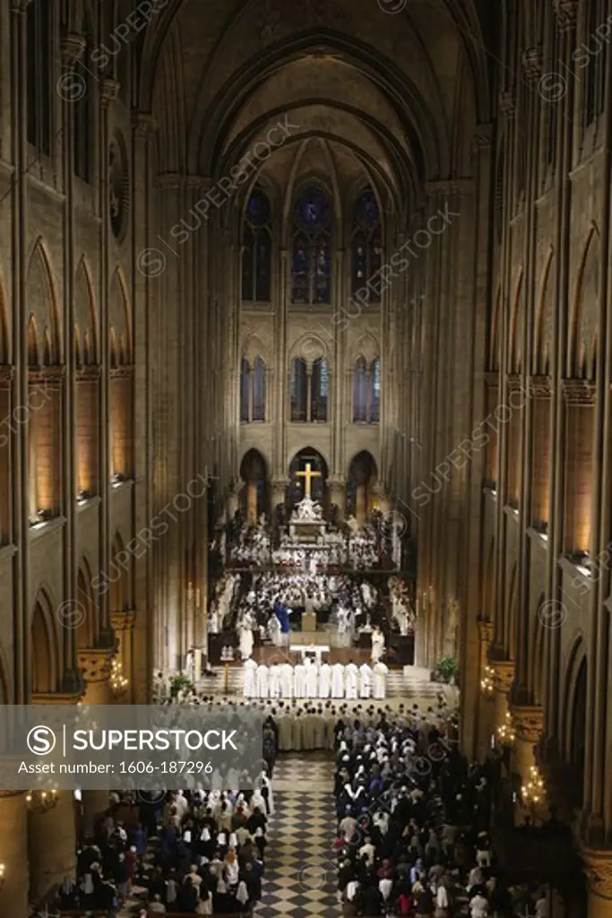 Celebration in Notre Dame Cathedral, Paris Paris . France.