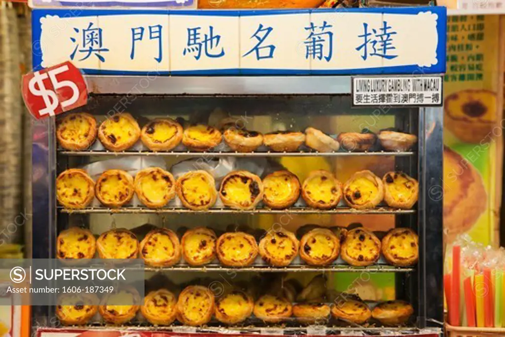 China,Macau,Display of Portugese Egg Tarts