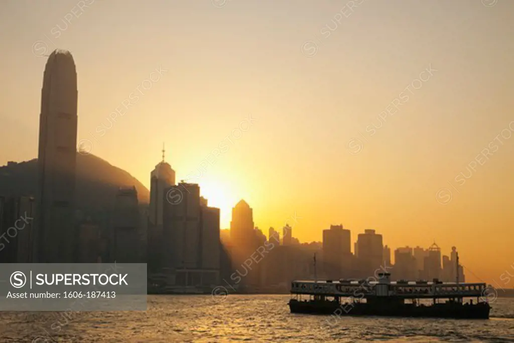 China,Hong Kong,City Skyline and Victoria Peak