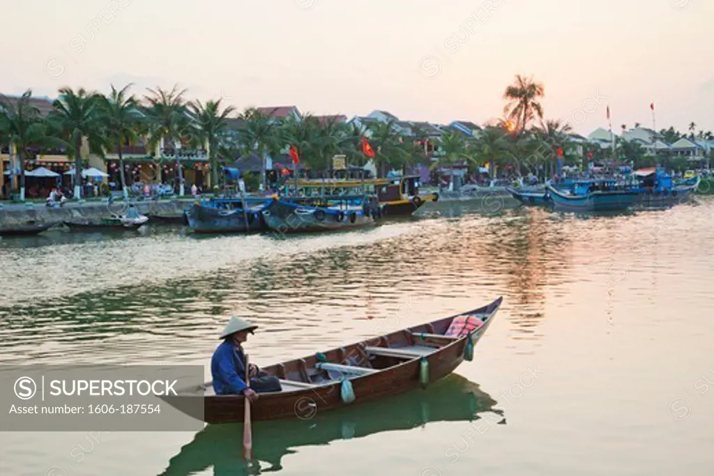 Vietnam,Hoi An,The Old Town,Sunset on the Hoai River