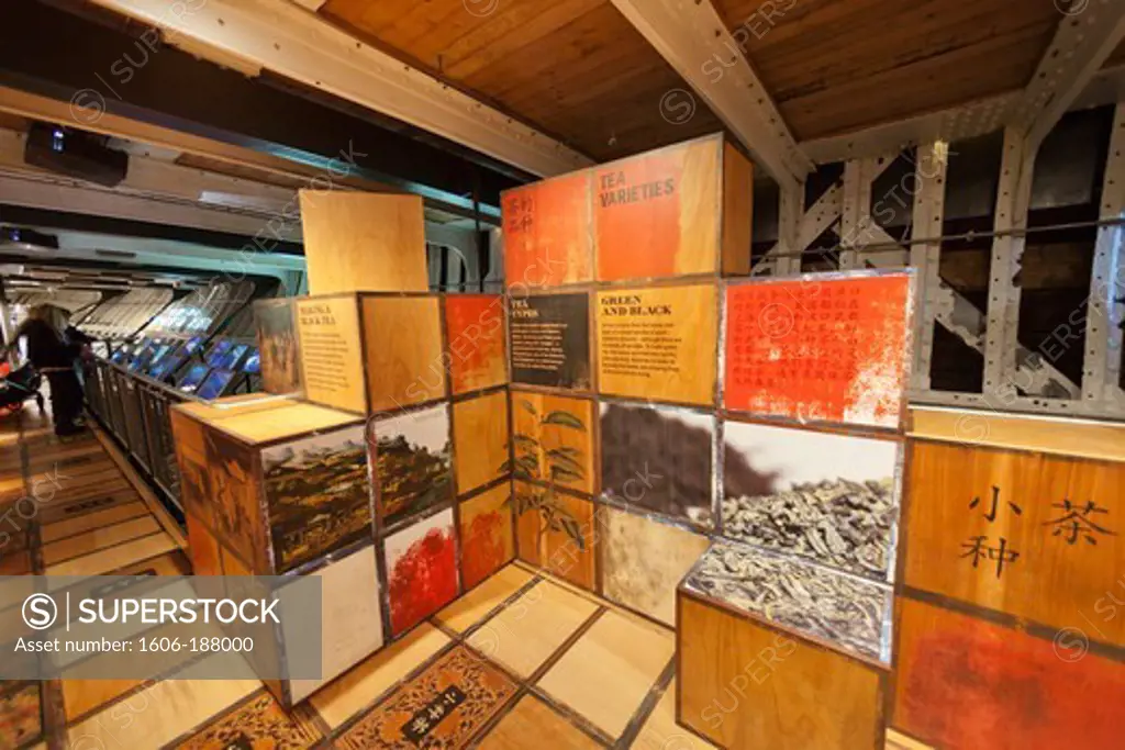 England,London,Greenwich,Cutty Sark,Interior Exhibition depicting History of Tea Trade
