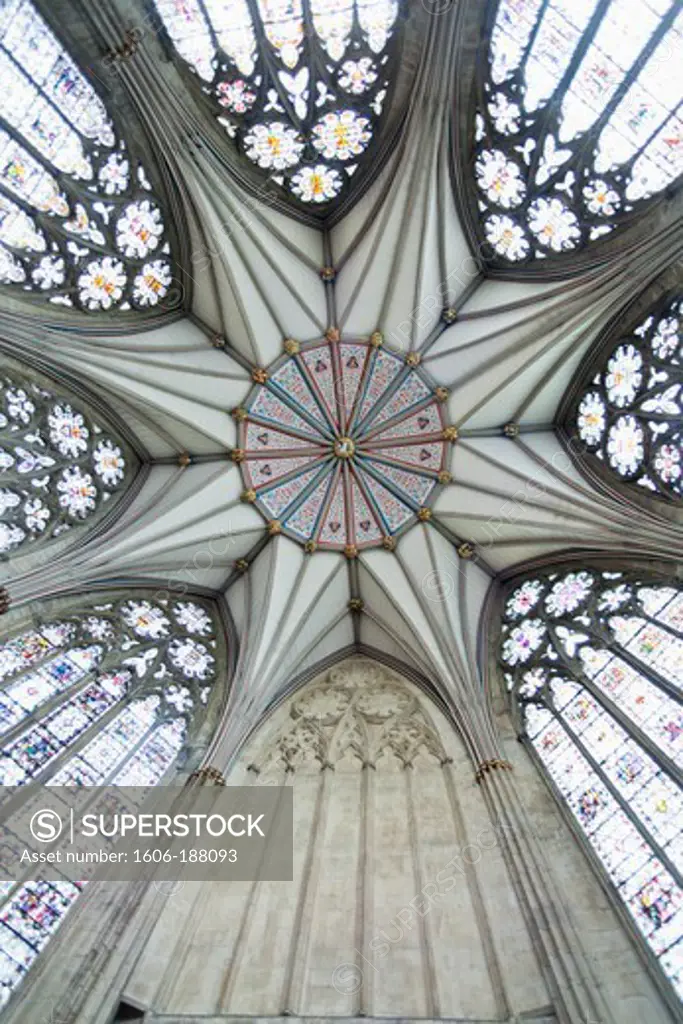 England,Yorkshire,York,York Minster,The Chapter House Ceiling