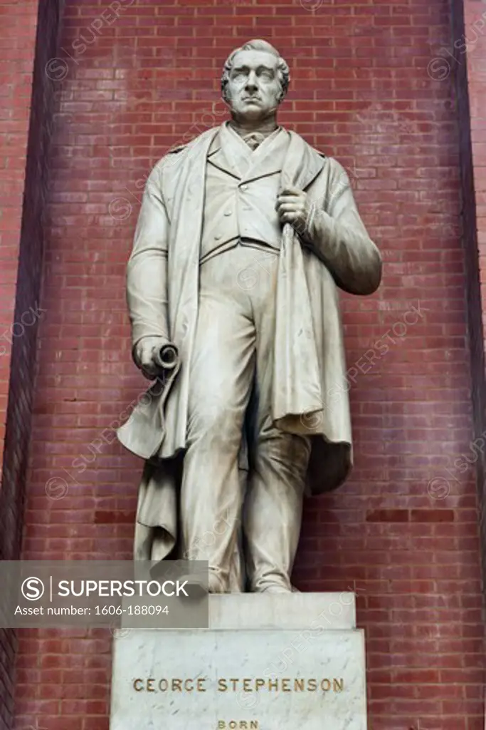 England,Yorkshire,York,The National Railway Museum,Statue of George Stephenson
