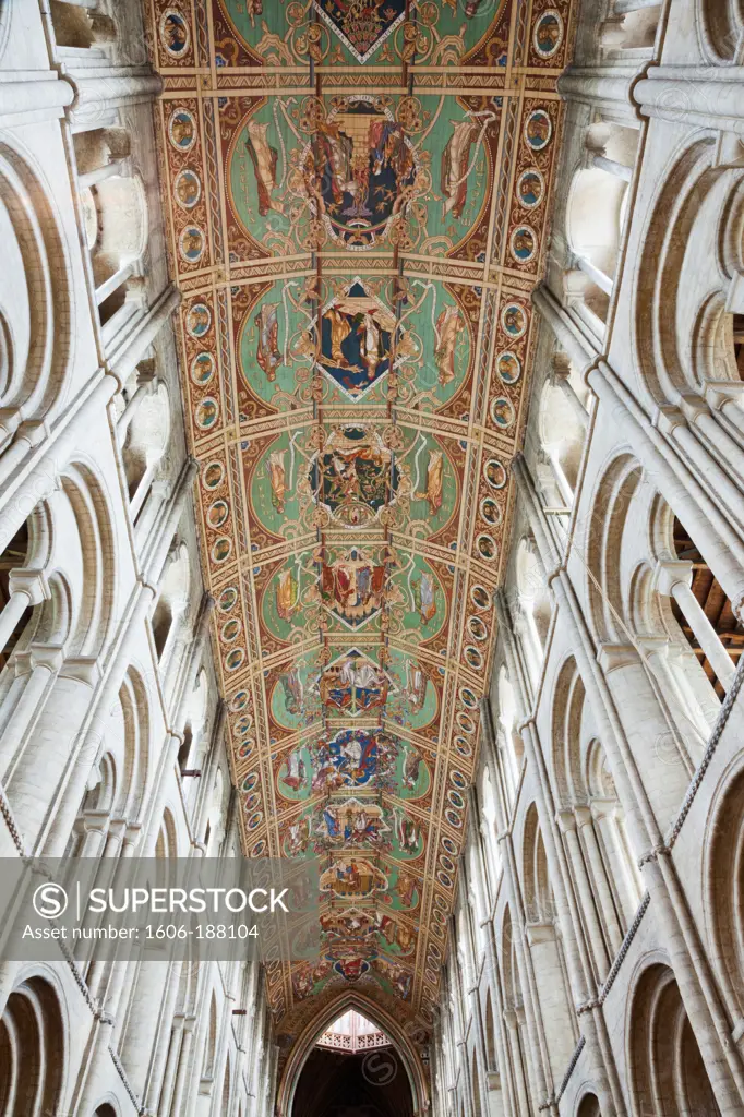 England,Cambridgeshire,Ely,Ely Cathedral,The Nave Ceiling depicting The Ancestry of Jesus