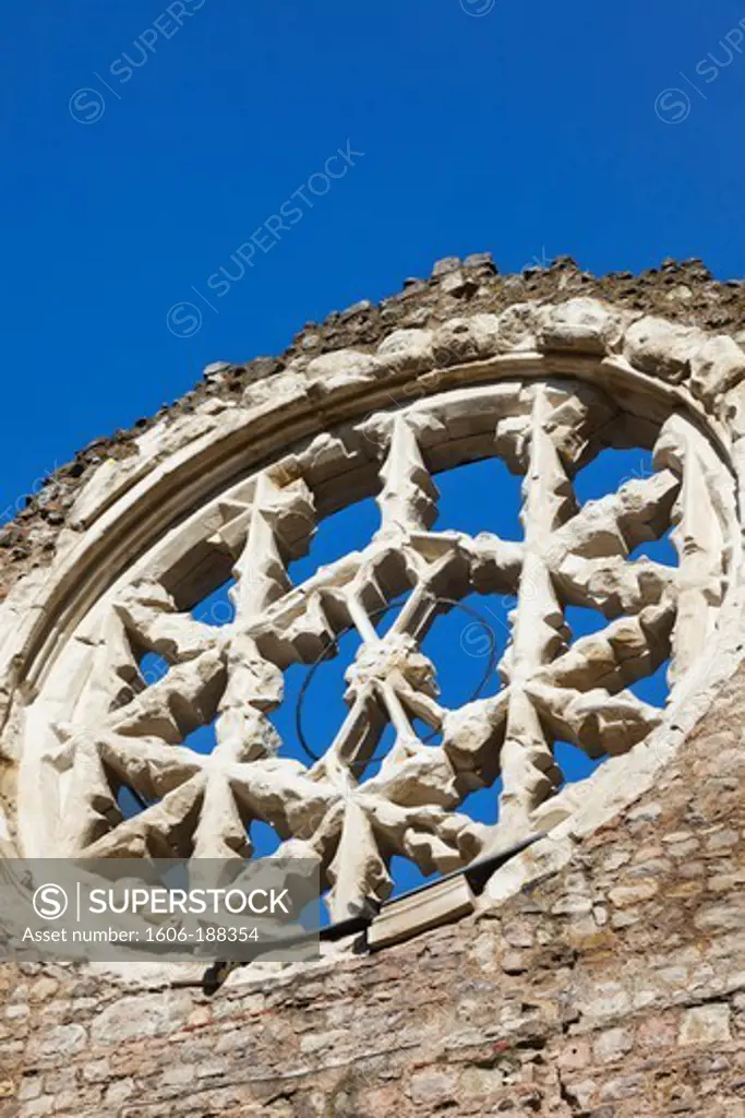 England,London,Southwark,Winchester Palace,The Medieval Rose Window