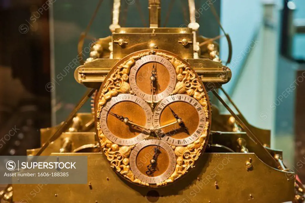 England,London,Greenwhich,The Royal Observatory,Flamsteed House,Detail of Harrison's first Timekeeper