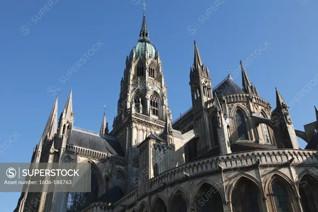 France, Normandy,  Basse-Normandie, Calvados, Bayeux, Notre Dame cathedral
