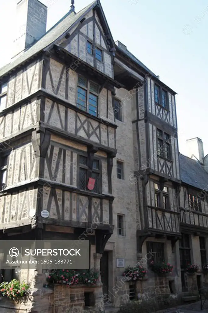 France, Normandy,  Basse-Normandie, Calvados, Bayeux, medieval house