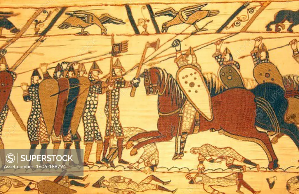 France, Normandy,  Basse-Normandie, Calvados, Bayeux, the tapestry