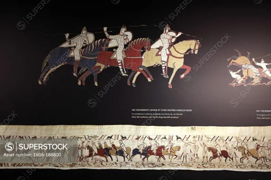 France, Normandy,  Basse-Normandie, Calvados, Bayeux, the tapestry