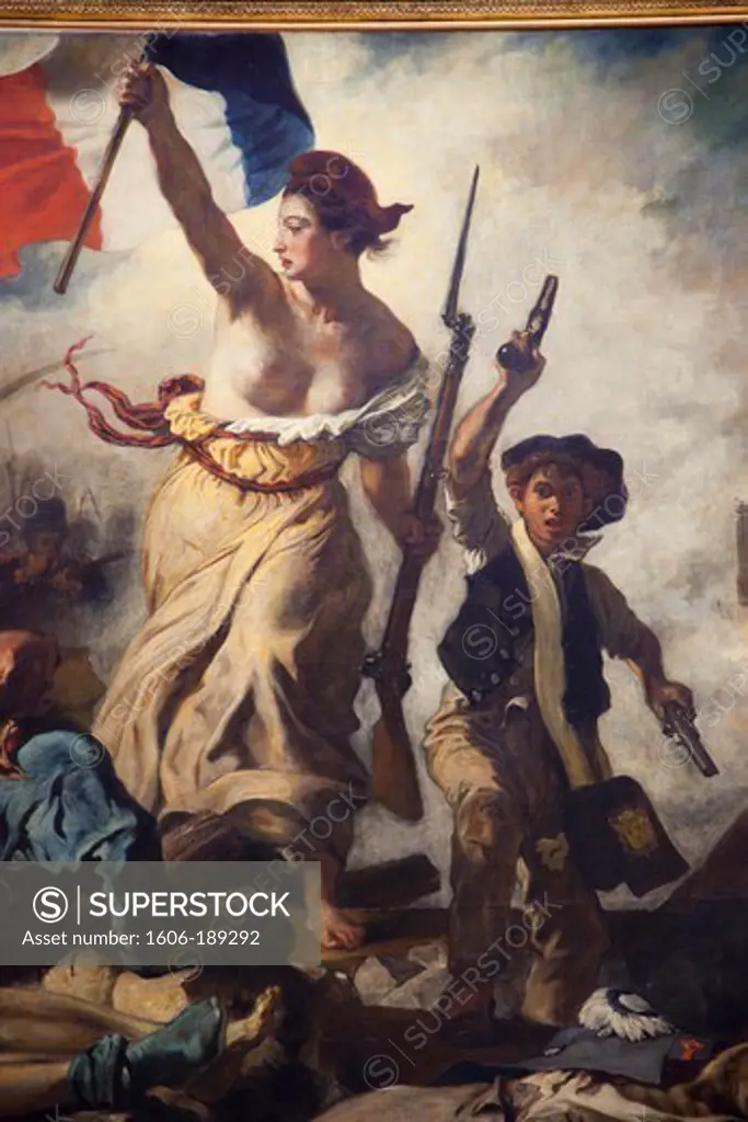 France, Paris, Louvre, Liberty Leading the People by Eugene Delacroix