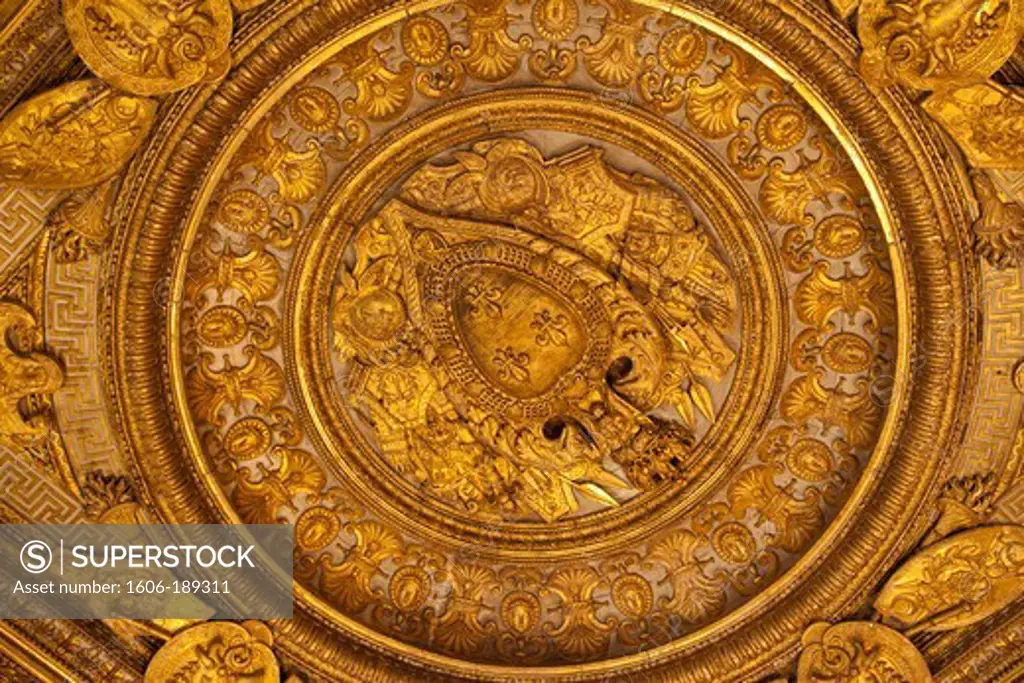 France, Paris, Louvre, Ceiling Art in the Egyptian Antiquities Section