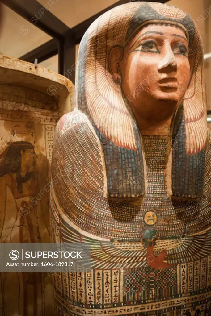 France, Paris, Louvre, Egyptian Antiquities Section, Egyptian Mummy