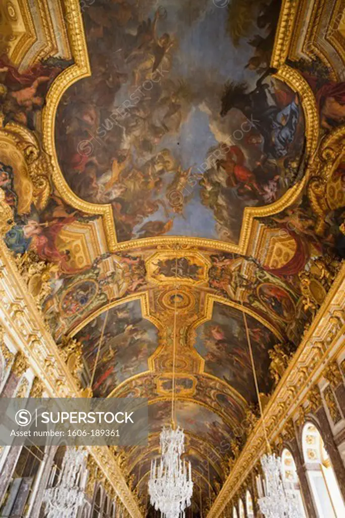 France, Paris, Versailles, Palace de Versailles, Hall of Mirrors