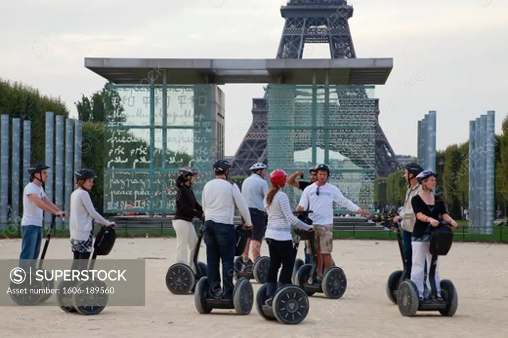 France, Paris, Tourist Group on Segways