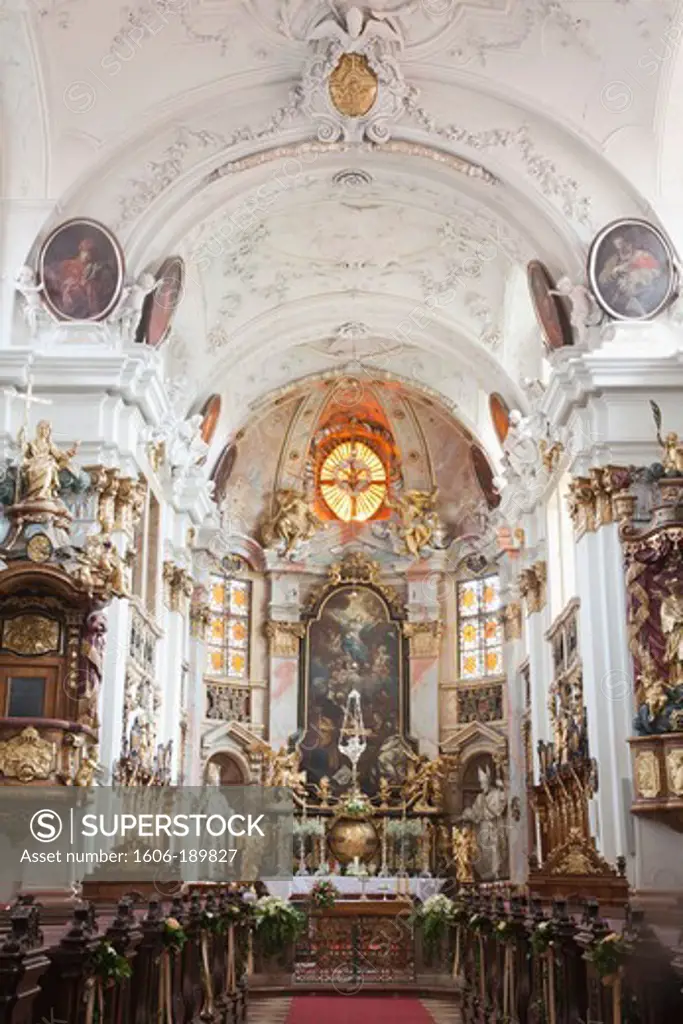 Austria, Wachau, Durnstein, Durnstein Monastery, Baroque Interior