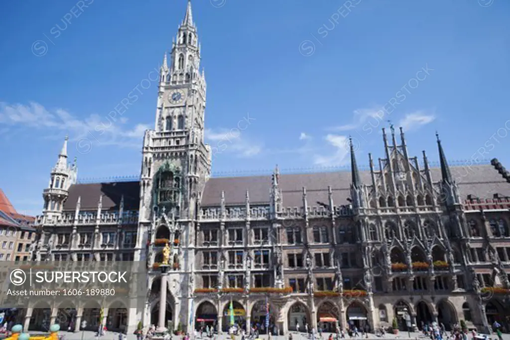 Germany, Bavaria, Munich, Marienplatz, City Hall aka Ratshaus