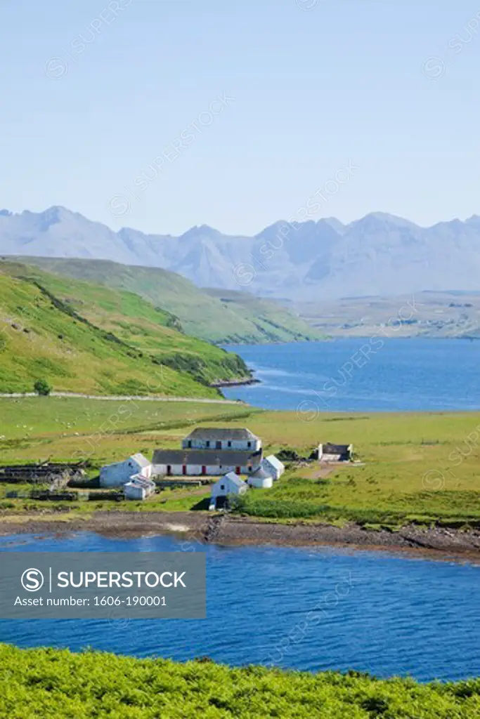 Scotland, Inner Hebrides, Isle of Skye, Loch Harport and The Cullin Mountains