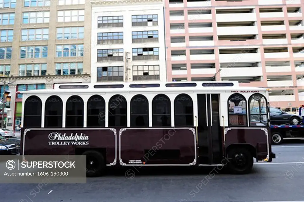 Philadelphia Trolley bus,Pennsylvania,United States of America,USA