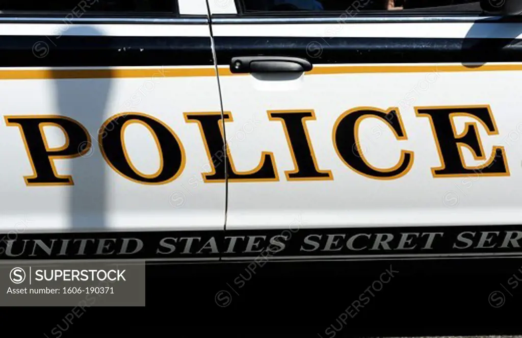 United States Secret Service car in Washington DC,United States,USA