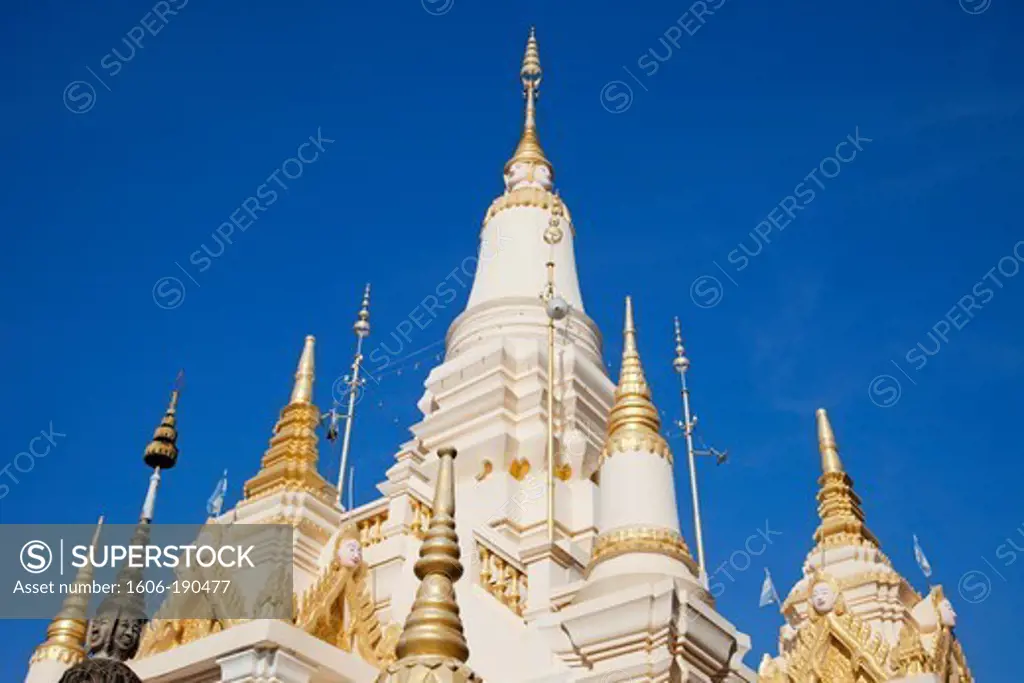Cambodia, Phnom Penh, Wat Botum, Buddha's Relics Stupa