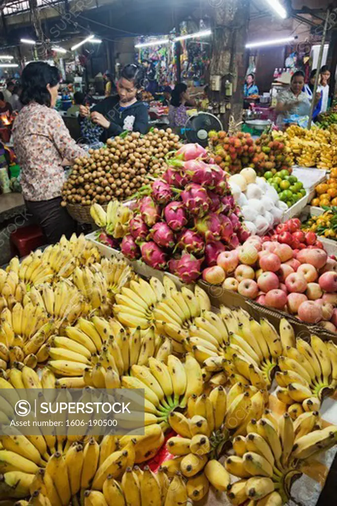 Cambodia, Siem Reap, The Old Market, Fruit Stall