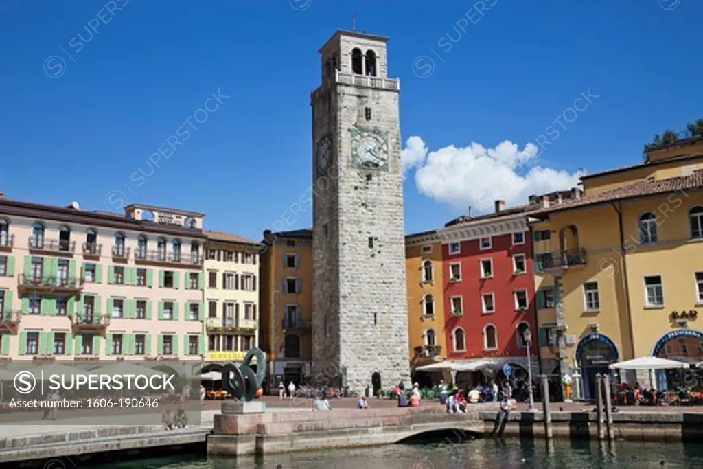 Italy, Trento, Lake Garda, Riva del Garda, Apponale Tower