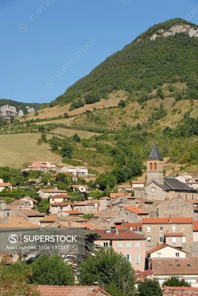 Saint Georges de Luzençon village in Aveyron region, France