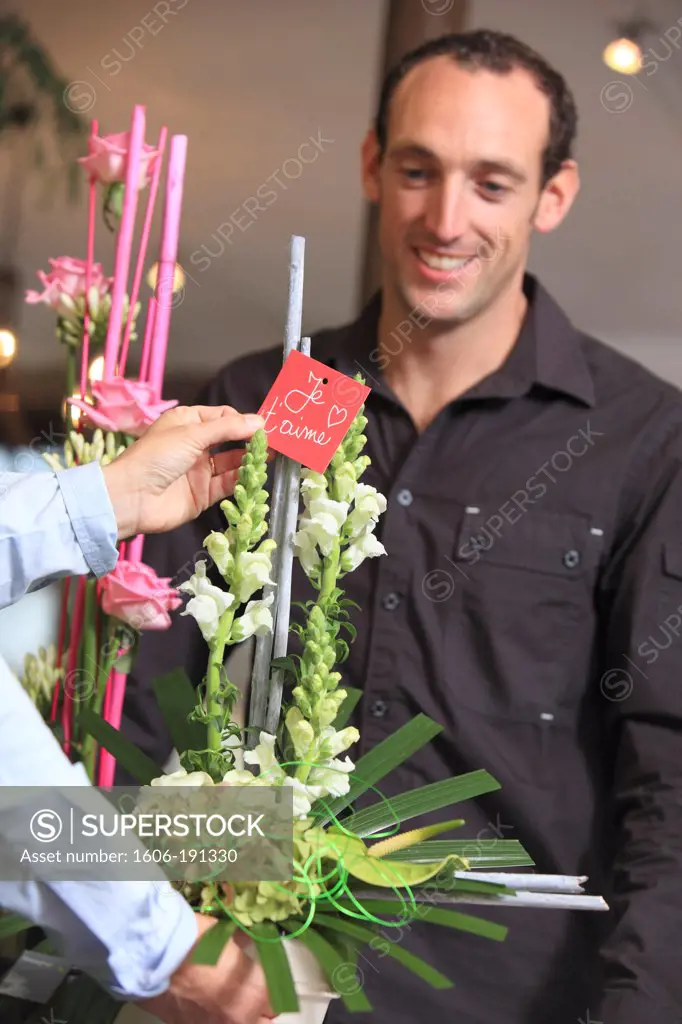Woman florist in her shop