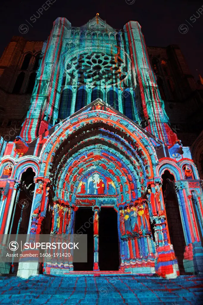 France, Centre val de Loire, Eure et Loir, Chartres, the cathedral (Unesco world heritage) north gate